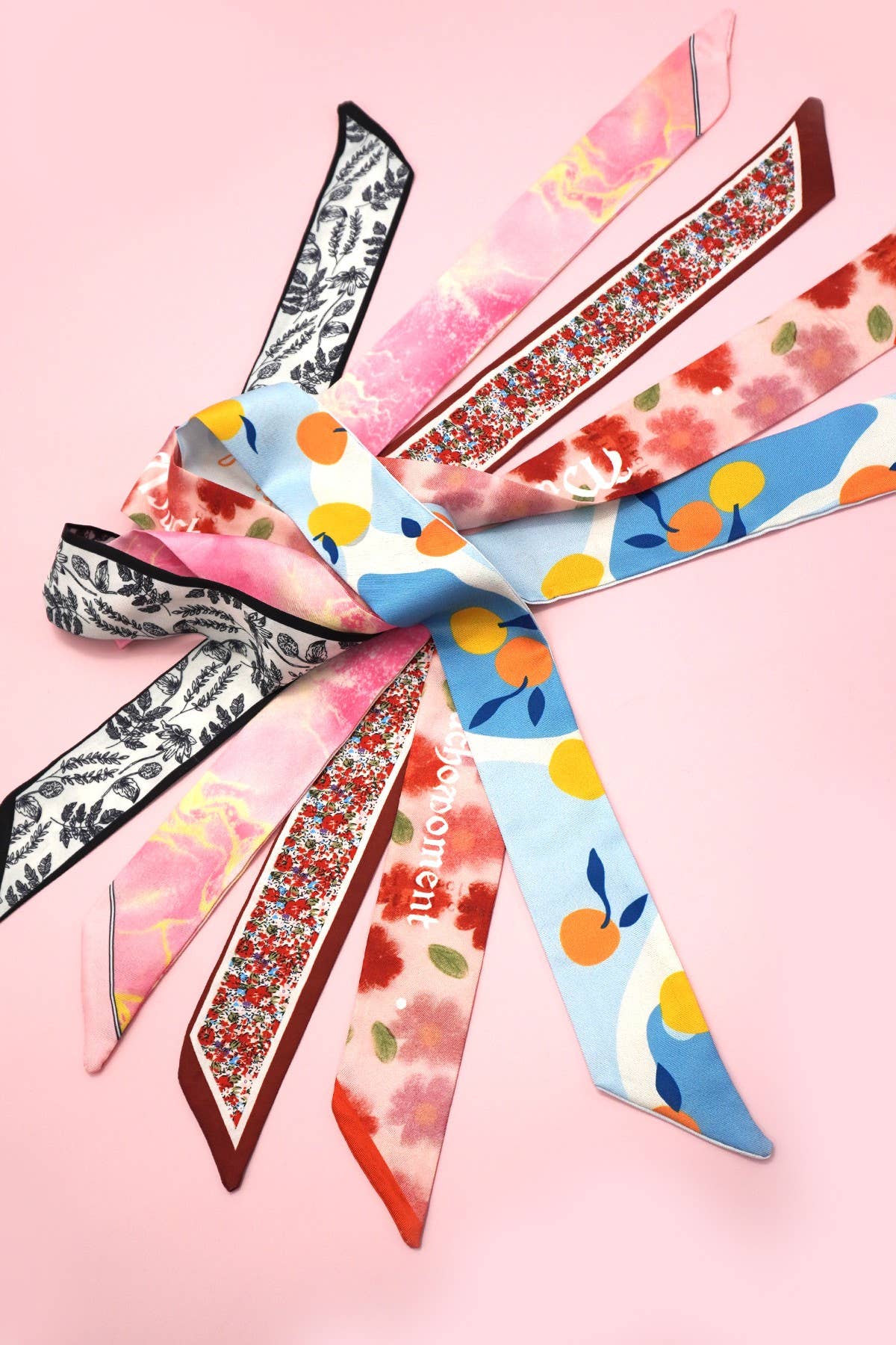 FLORAL VINTAGE BOW SCARF