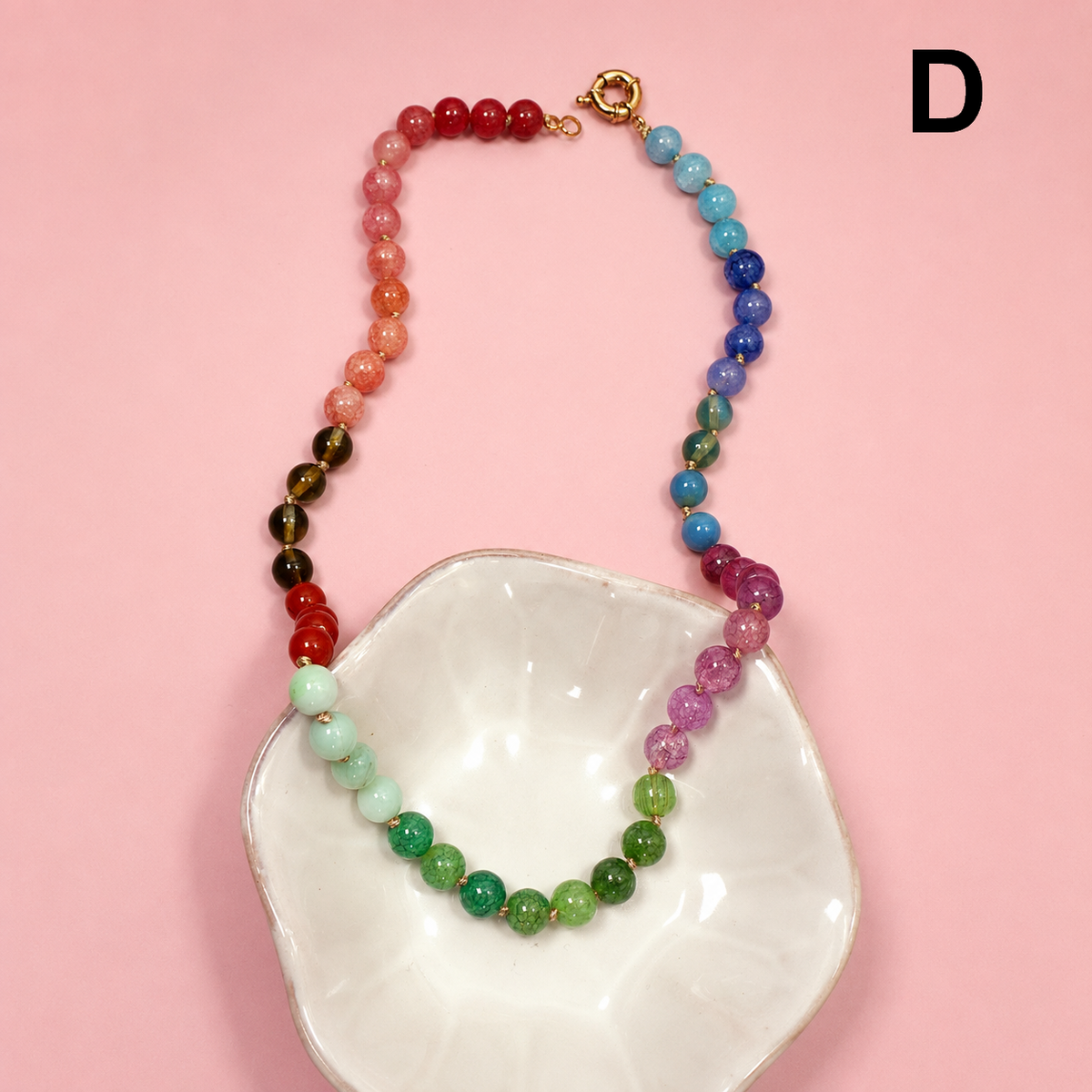 Multicolour  Stone Semi-Precious Glass Mixed Necklace