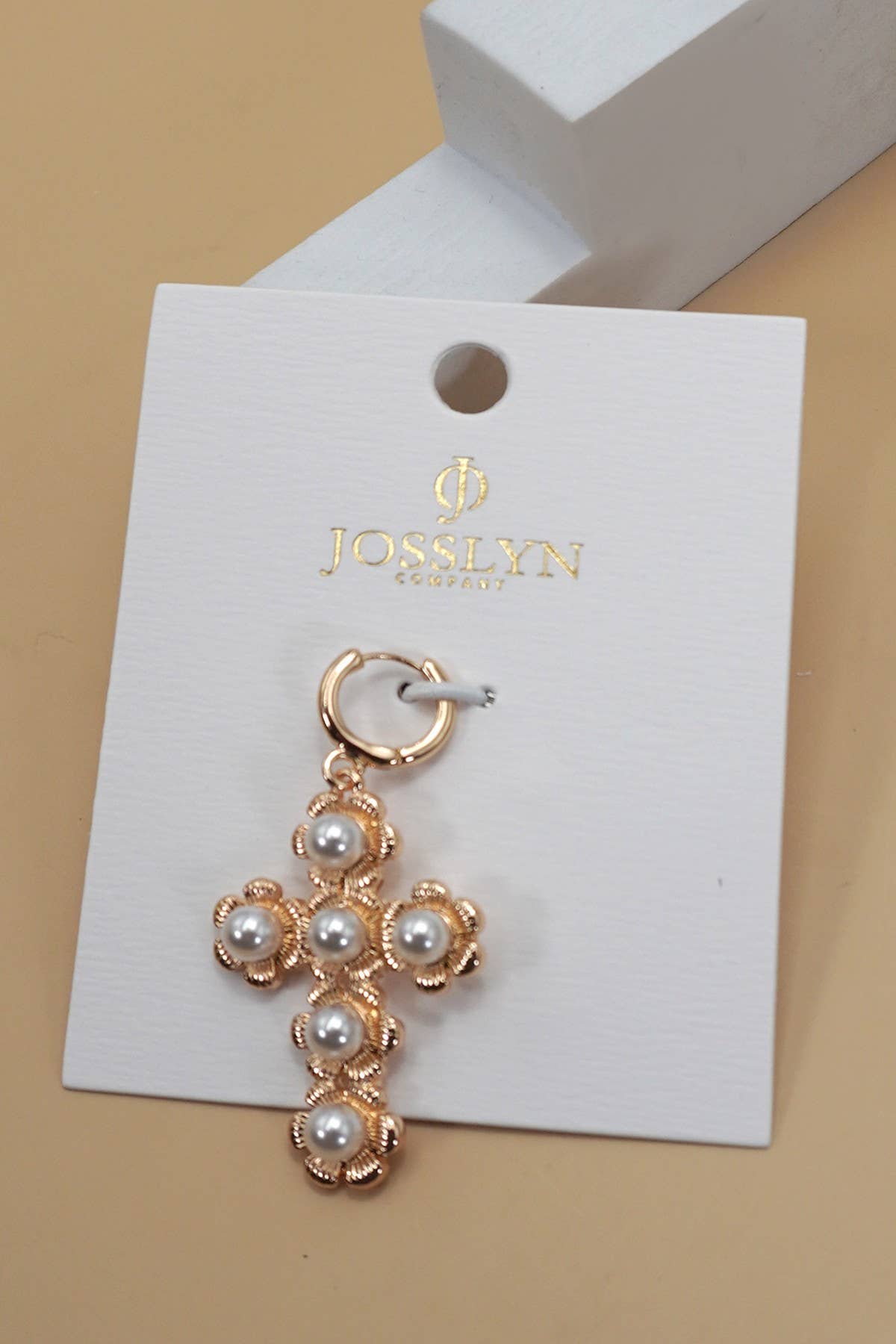 Cross with Pearls Extra Charms for Necklace or Scarfs
