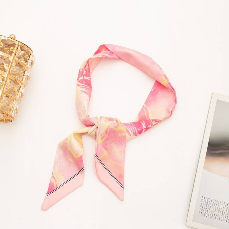 PINK SOFT SILKY SKINNY TWILLY SCARF