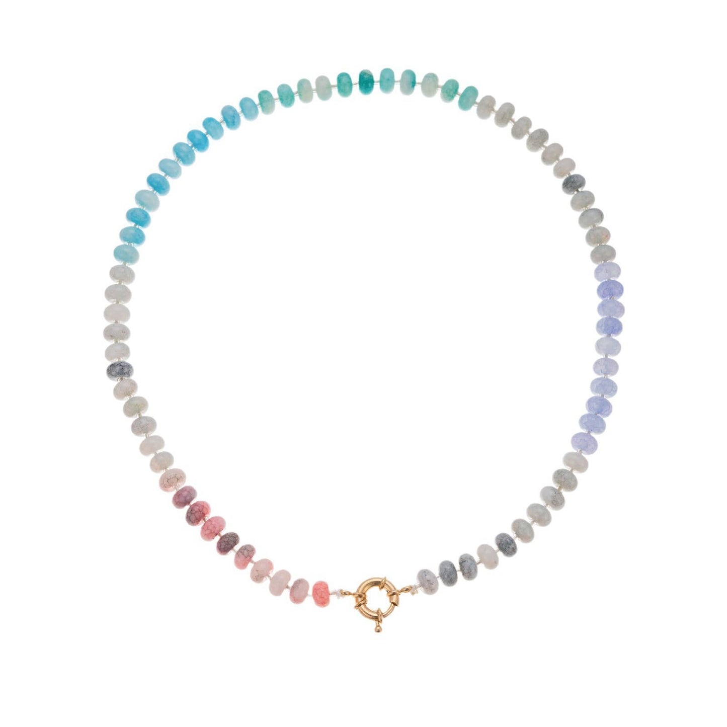 Multicolour  Stone Semi-Precious Glass Mixed Necklace