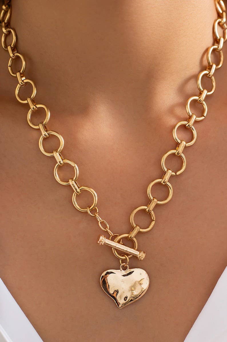 Front Toggle Heart Necklace