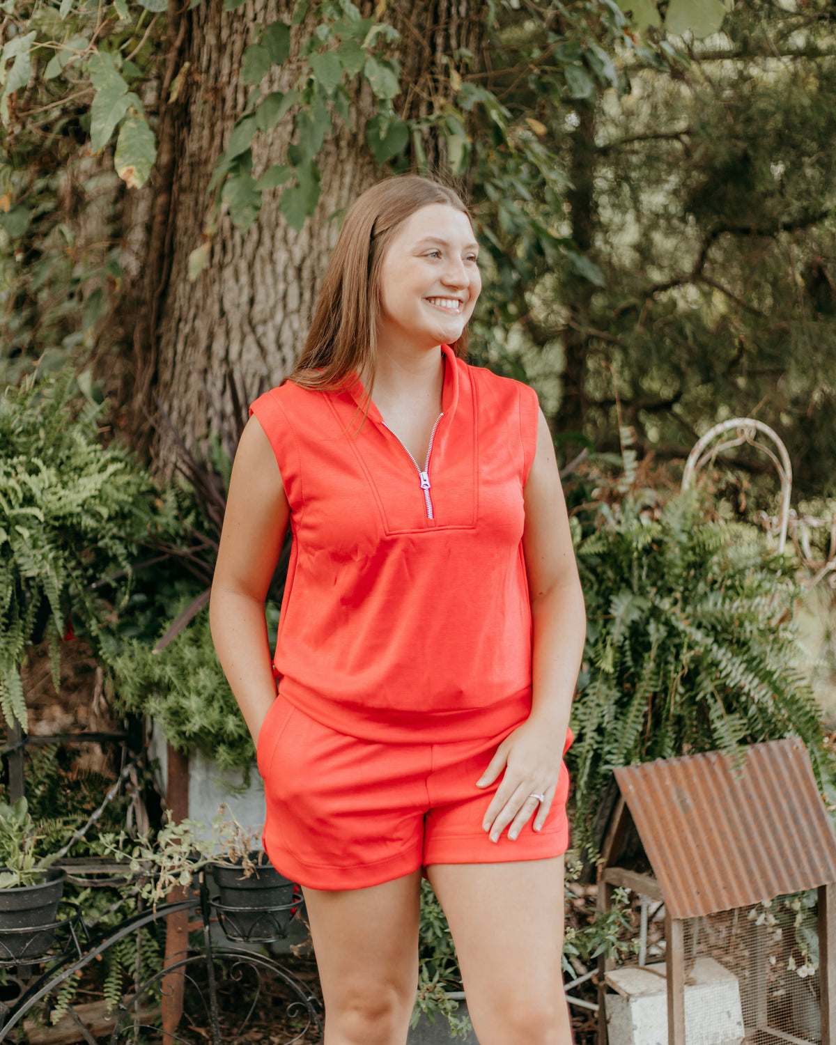 Fiery Red Short Set