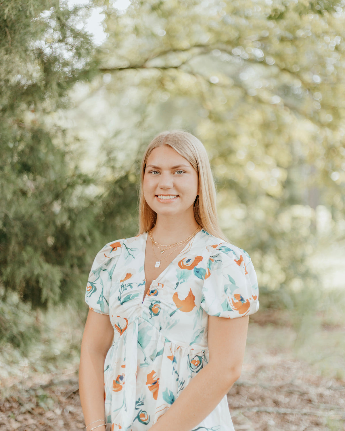 Preppy Satin Floral Top