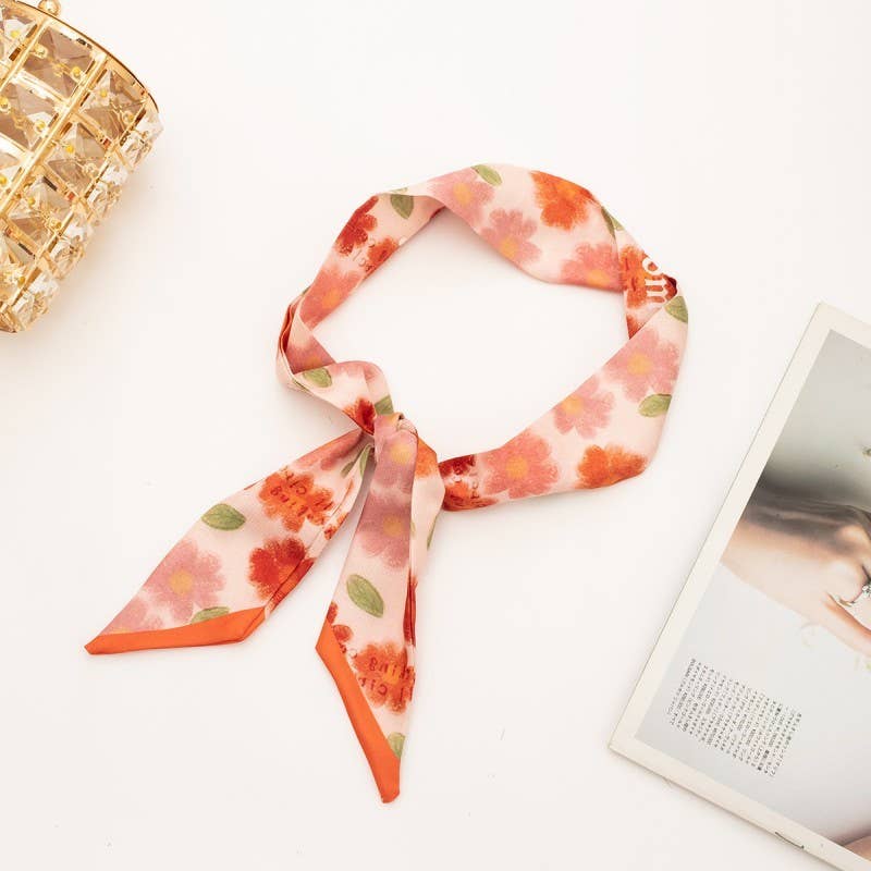 FLORAL VINTAGE BOW SCARF
