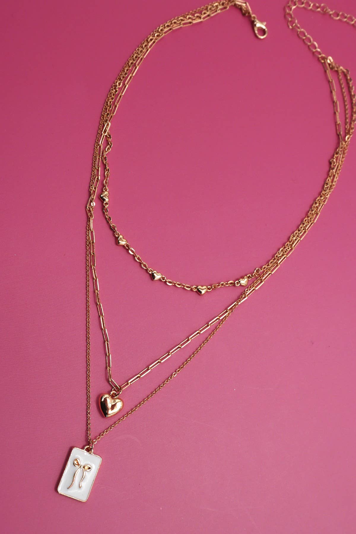 Bow and Gold Stack Necklace
