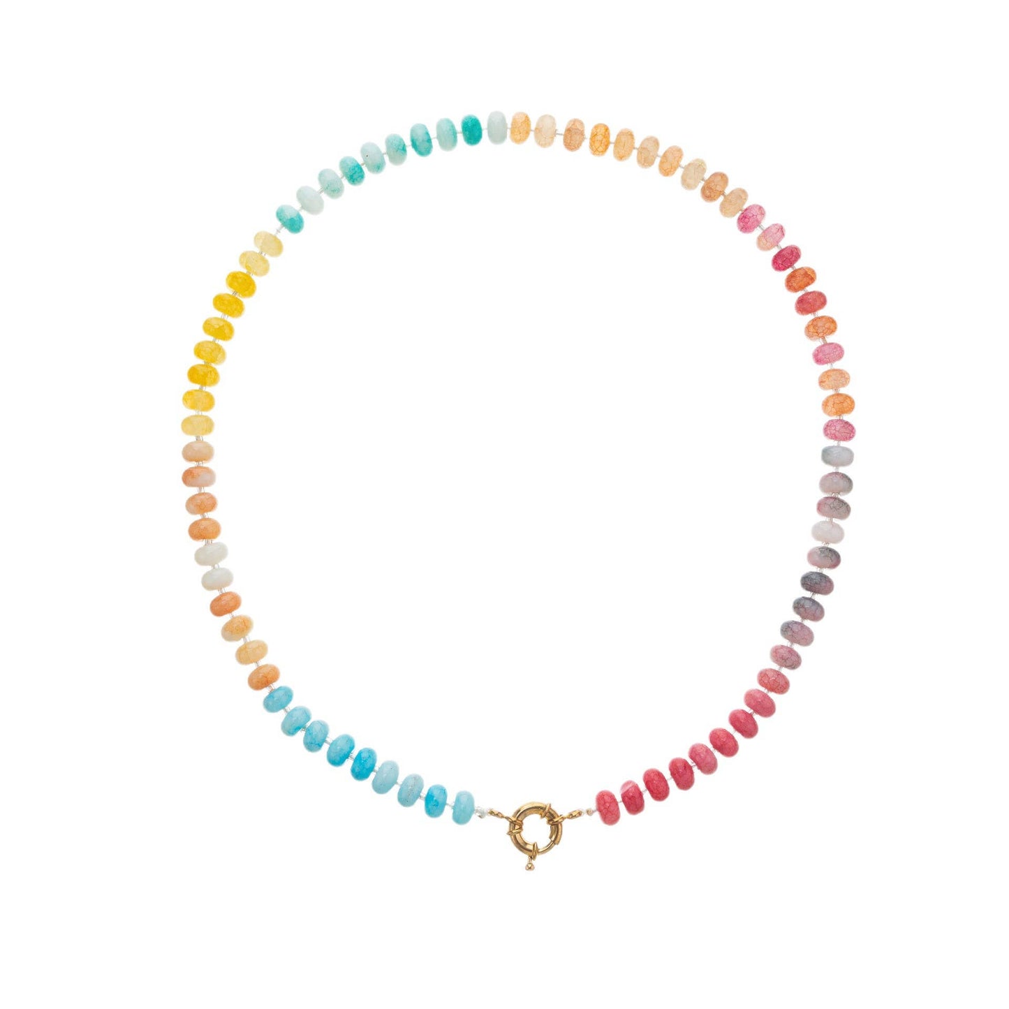 Multicolour  Stone Semi-Precious Glass Mixed Necklace
