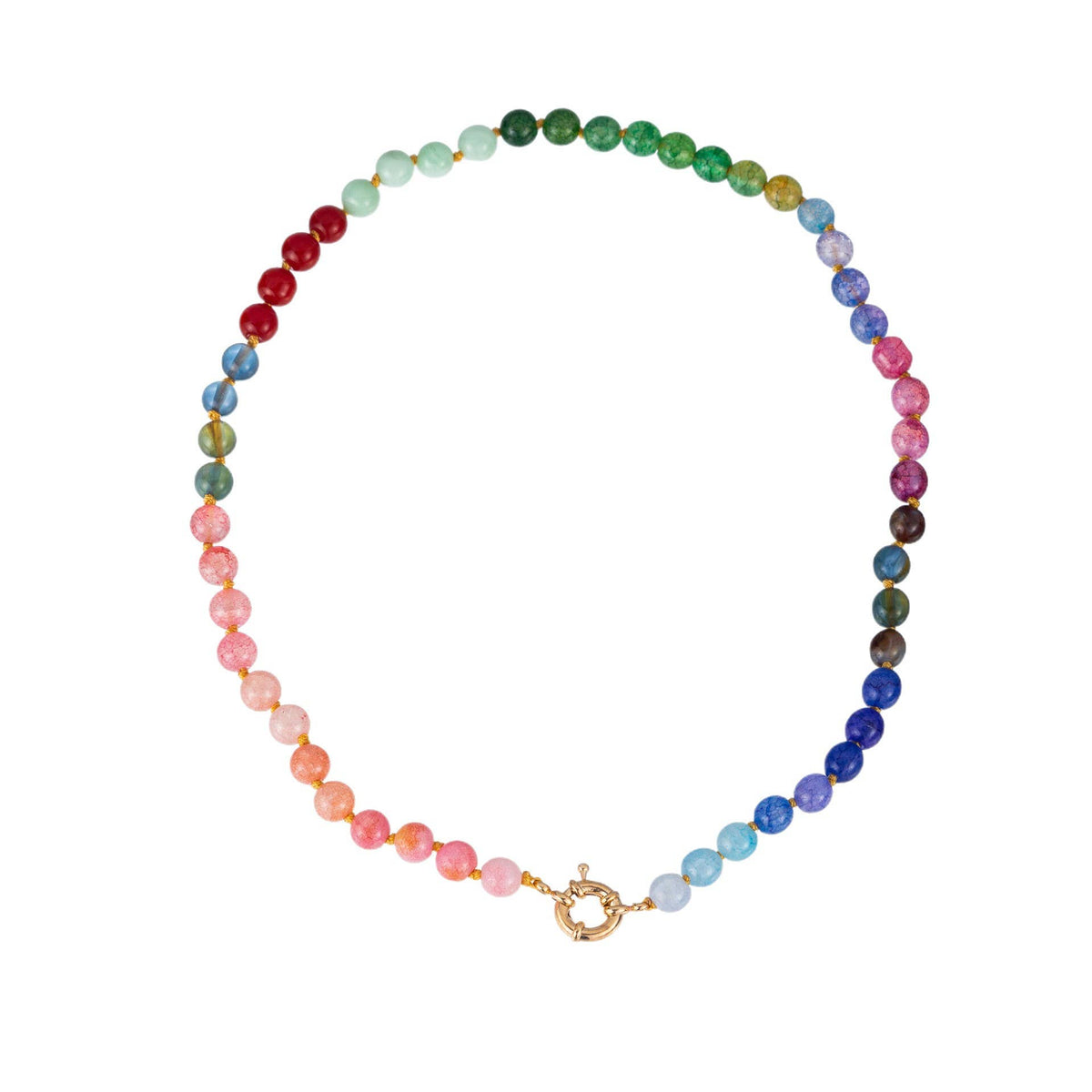 Multicolour  Stone Semi-Precious Glass Mixed Necklace
