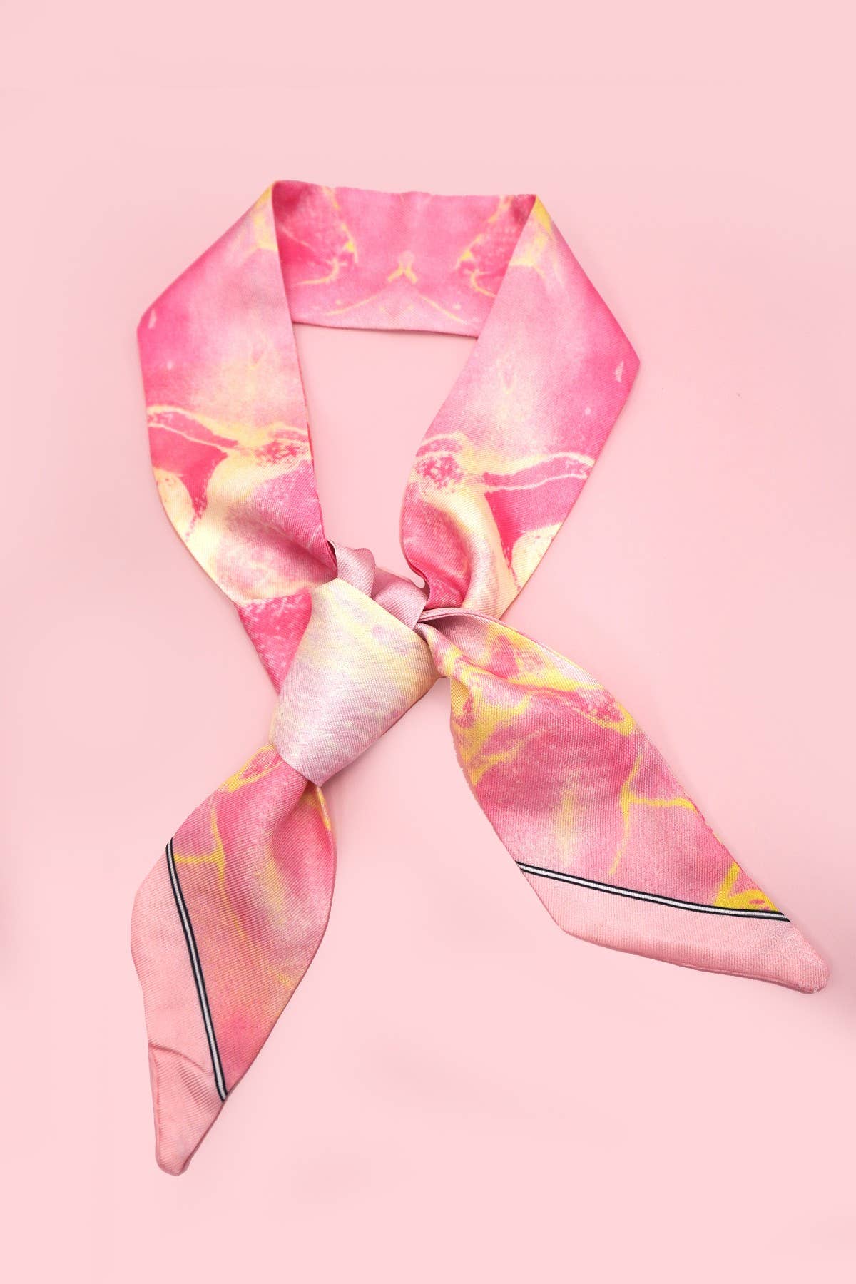 PINK SOFT SILKY SKINNY TWILLY SCARF